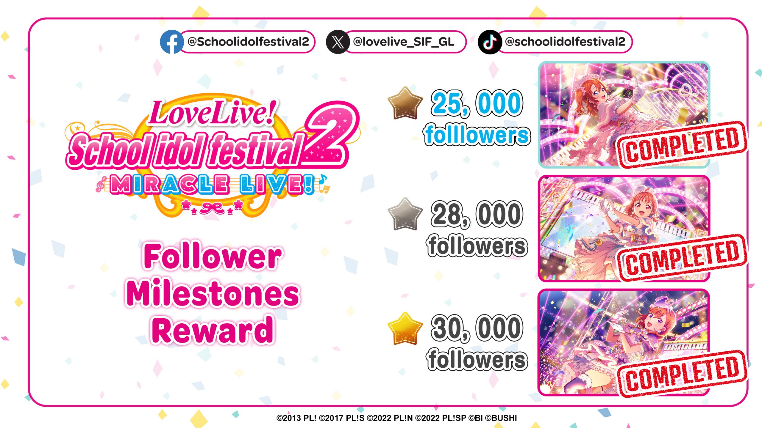 Follower Milestones Rewards' Campaign, NEWS